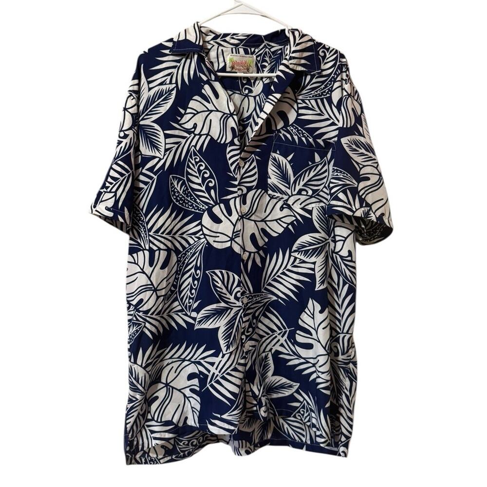 Waikiki Creations Button Down Mens‎ Shirt Hawaiian Tropical Beach Vacation VTG